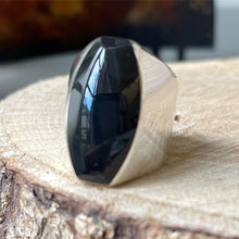 Cargar imagen en el visor de la galería, Anillo de Plata Peruana 0.950 con Ónix Facetado. Disponible en talla 8
