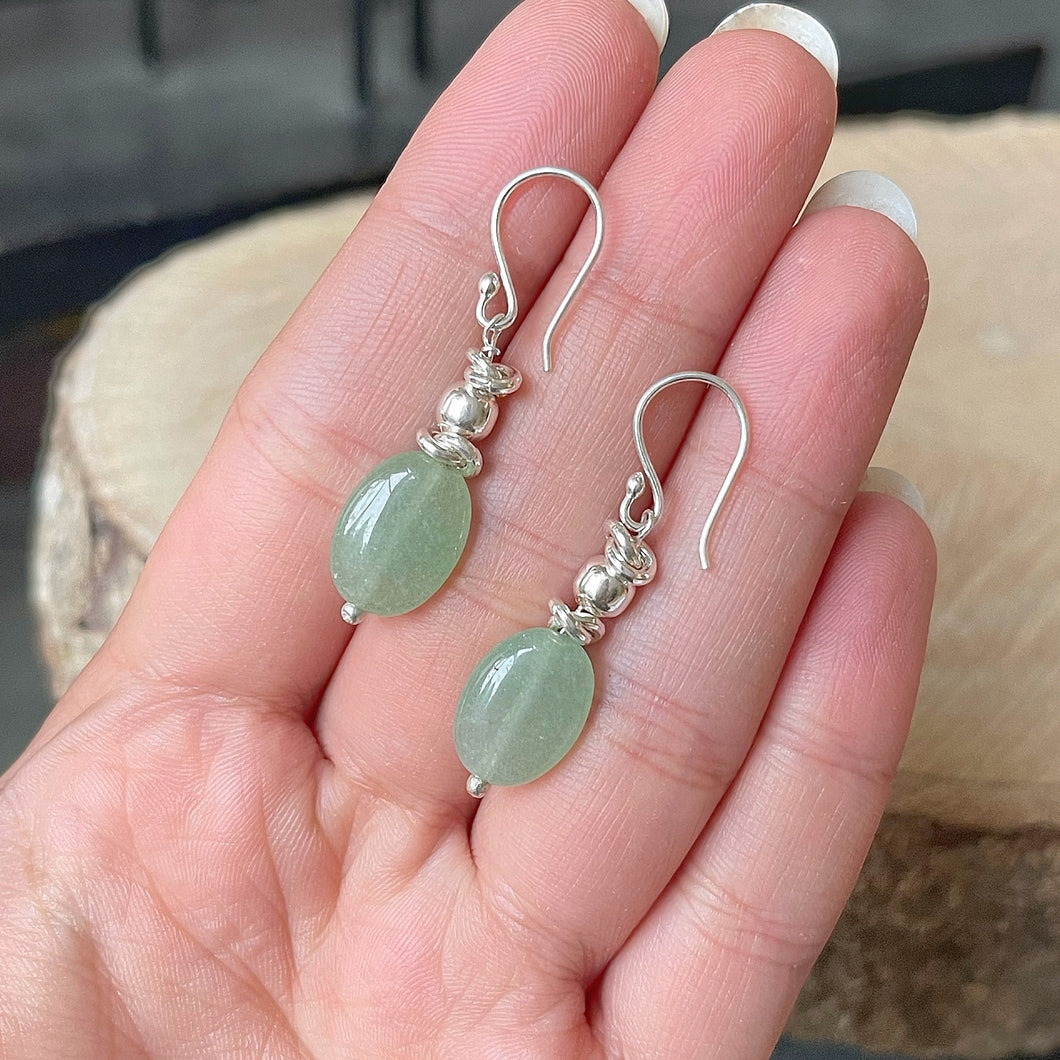 Aretes de Plata 0.925 con Jade