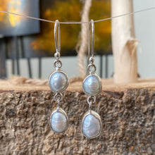 Cargar imagen en el visor de la galería, Aretes de plata 0.925 con Real Pearl
