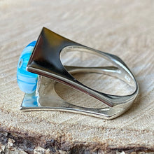 Cargar imagen en el visor de la galería, Anillo de Plata 0.925 con Murano de Venecia. Disponible en talla 8.
