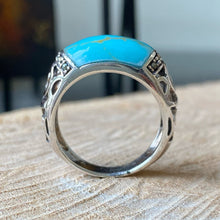 Cargar imagen en el visor de la galería, Anillo de Plata 0.925 con Turquesa. Disponible en talla 8
