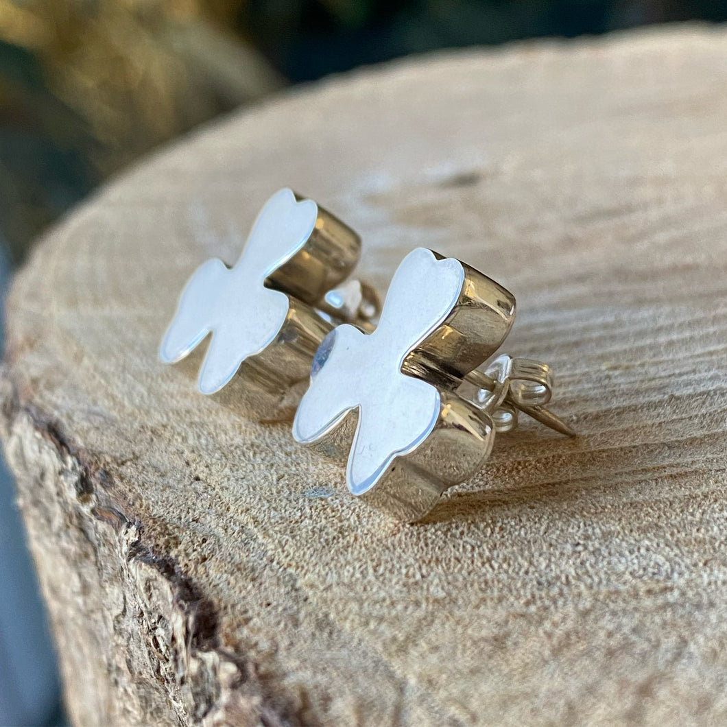 Aretes con diseño Flor en plata 0,925