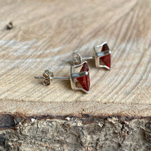 Cargar imagen en el visor de la galería, Aretes de plata 0.925 con cristales facetados
