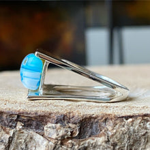 Cargar imagen en el visor de la galería, Anillo de Plata 0.925 con Murano de Venecia. Disponible en talla 8.
