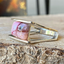 Cargar imagen en el visor de la galería, Anillo de plata 0.925 con Murano de Venecia. Disponible en talla 9 y 9.5
