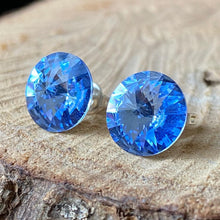 Cargar imagen en el visor de la galería, Aretes de Plata 0.925 con Cristal facetado
