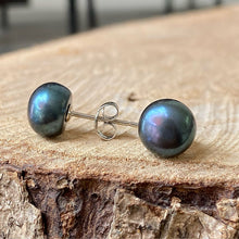 Cargar imagen en el visor de la galería, Aretes de Perlas Naturales y plata 0.925
