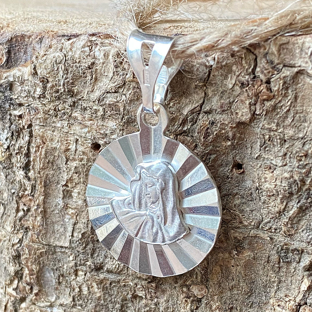 Dije de la Virgen María en plata 0.925