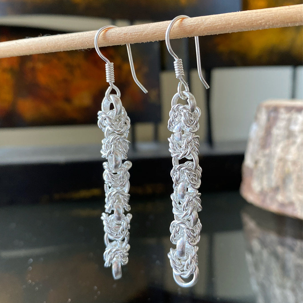 Aretes de Plata 0.925 con diseño Entrelazado